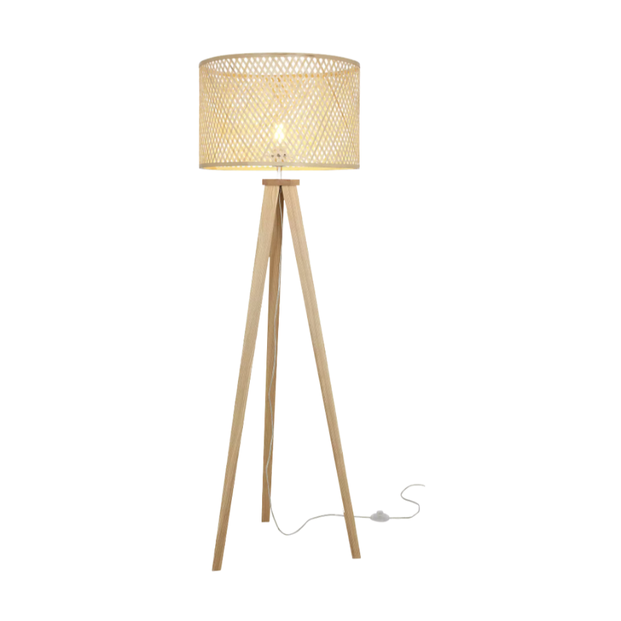 Geflecht Stehlampe mit 3-Bein